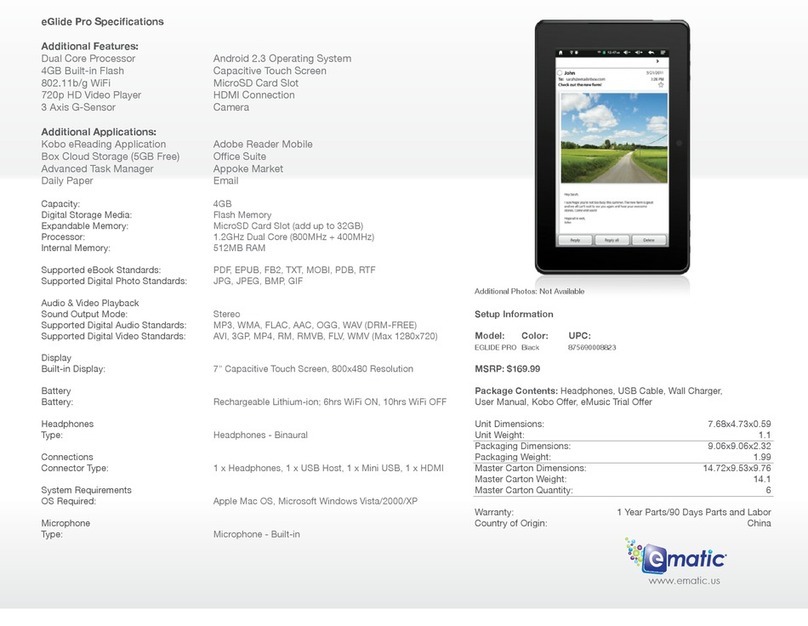 E-matic eGlide Prism User manual