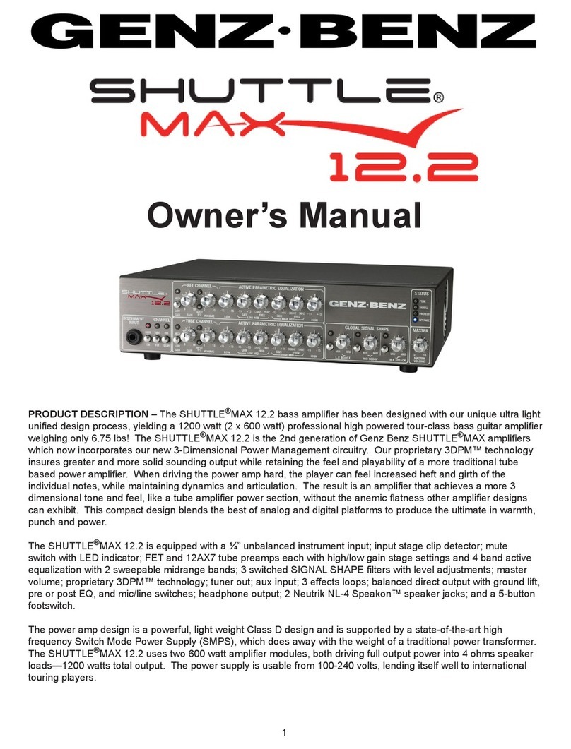 Genz Benz SHUTTLE MAX 12.2 owner's manual