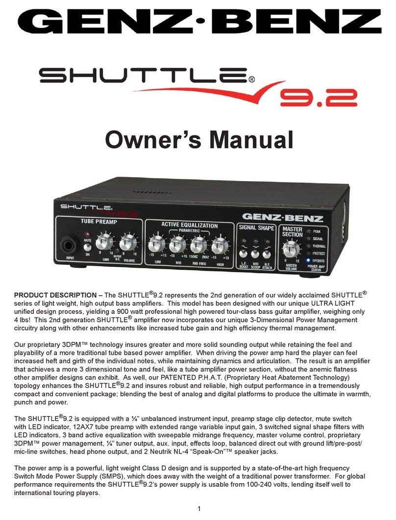 Genz Benz Shuttle Max 9.2 owner's manual