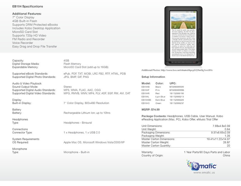 E-matic EB104 User manual