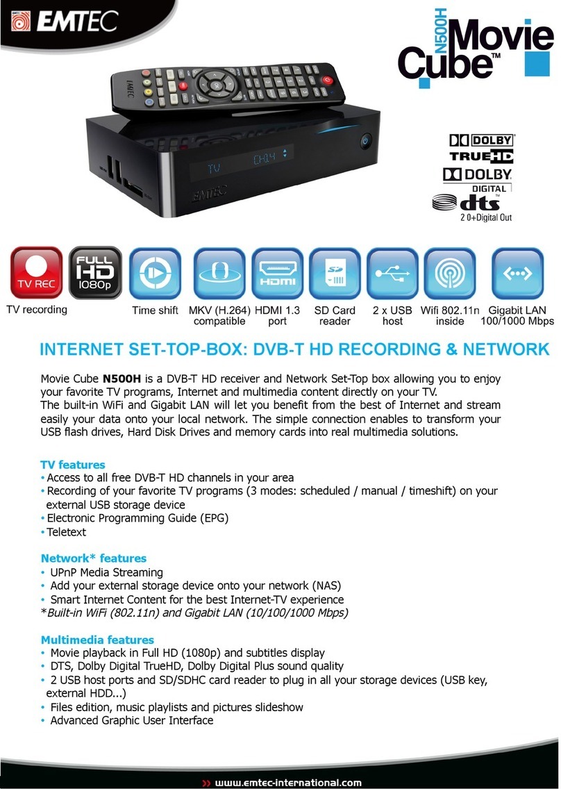 Emtec Movie Cube N500H Installation guide