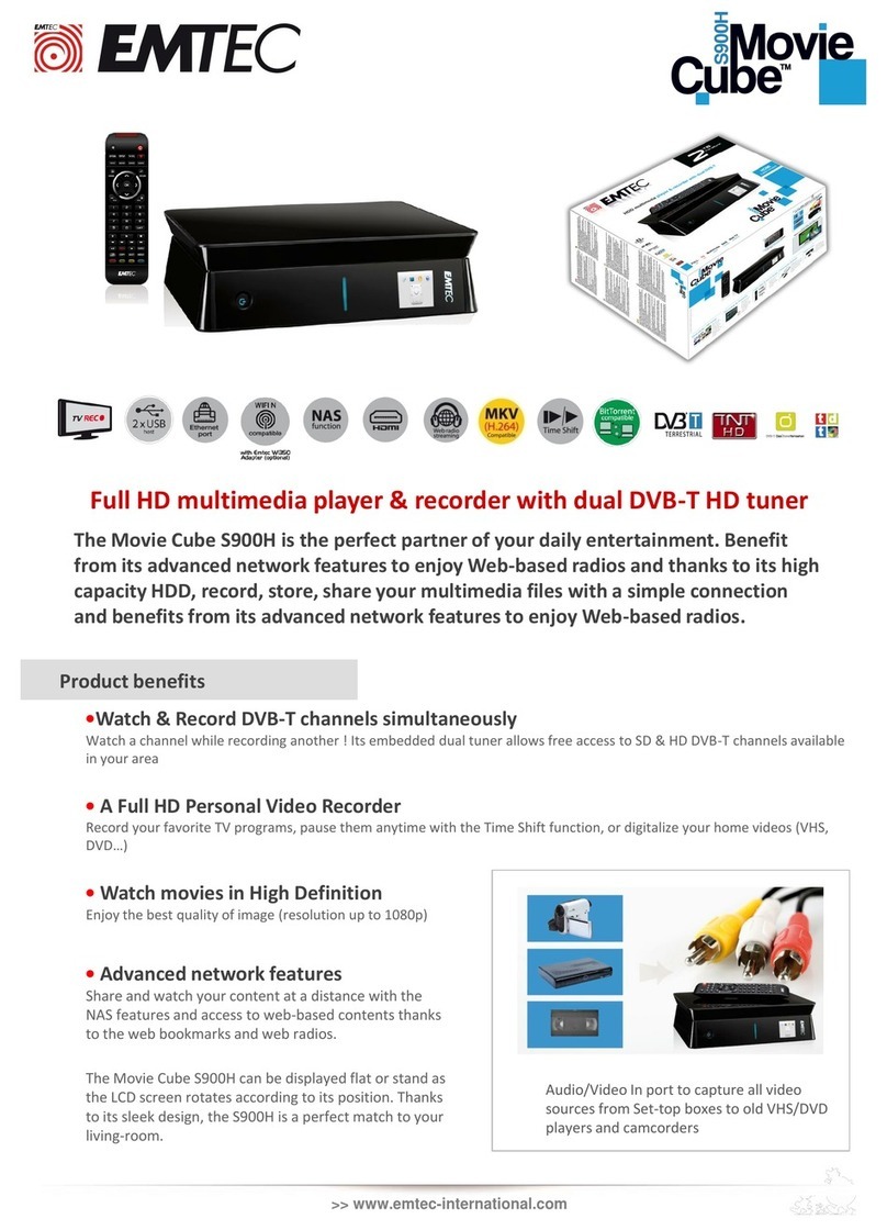 Emtec Movie Cube S900H Installation guide