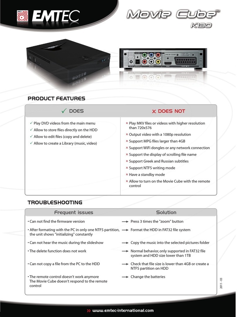 Emtec Movie Cube K130 Product features