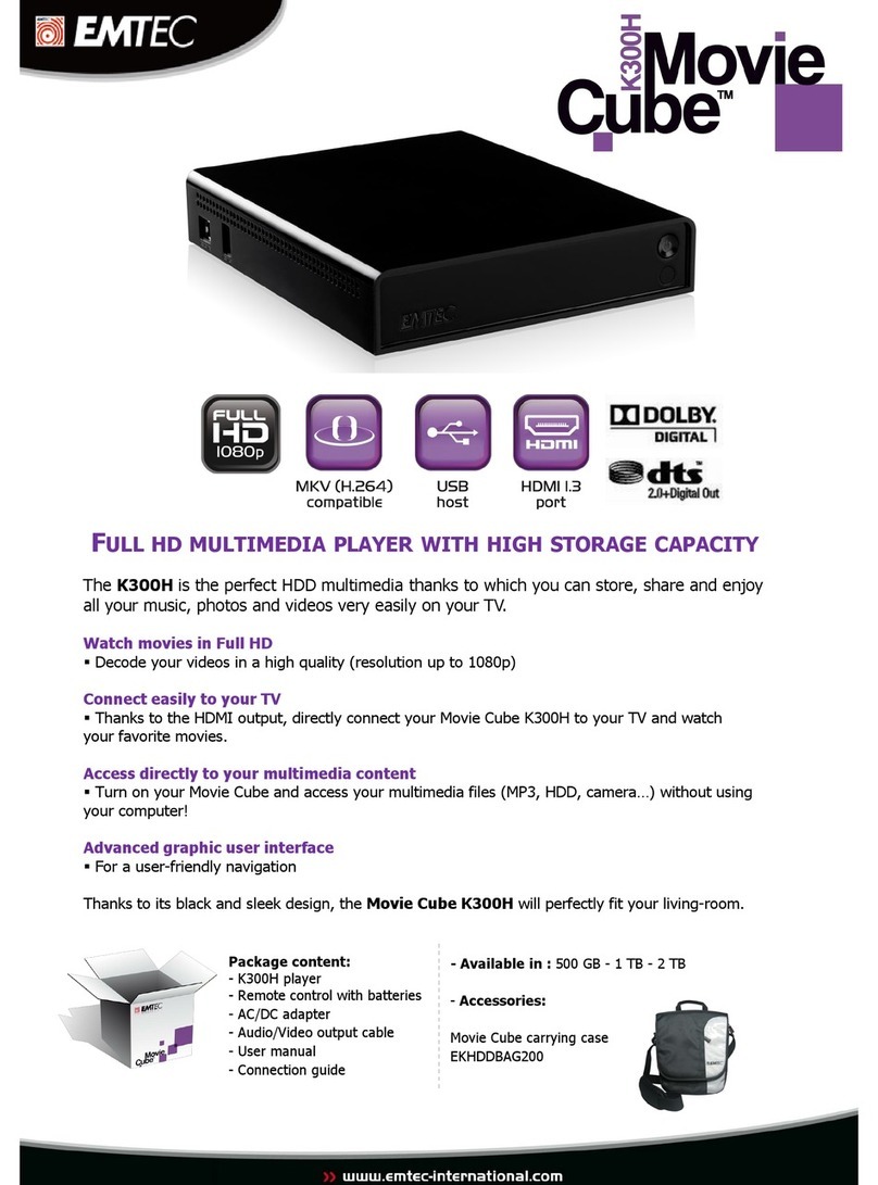 Emtec Movie Cube K300H Installation guide