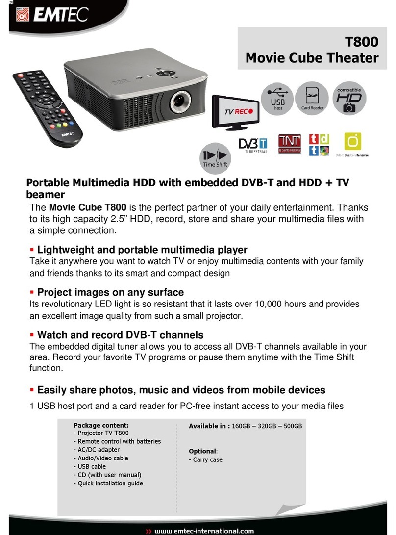 Emtec T800 Movie Cube Theater Installation guide