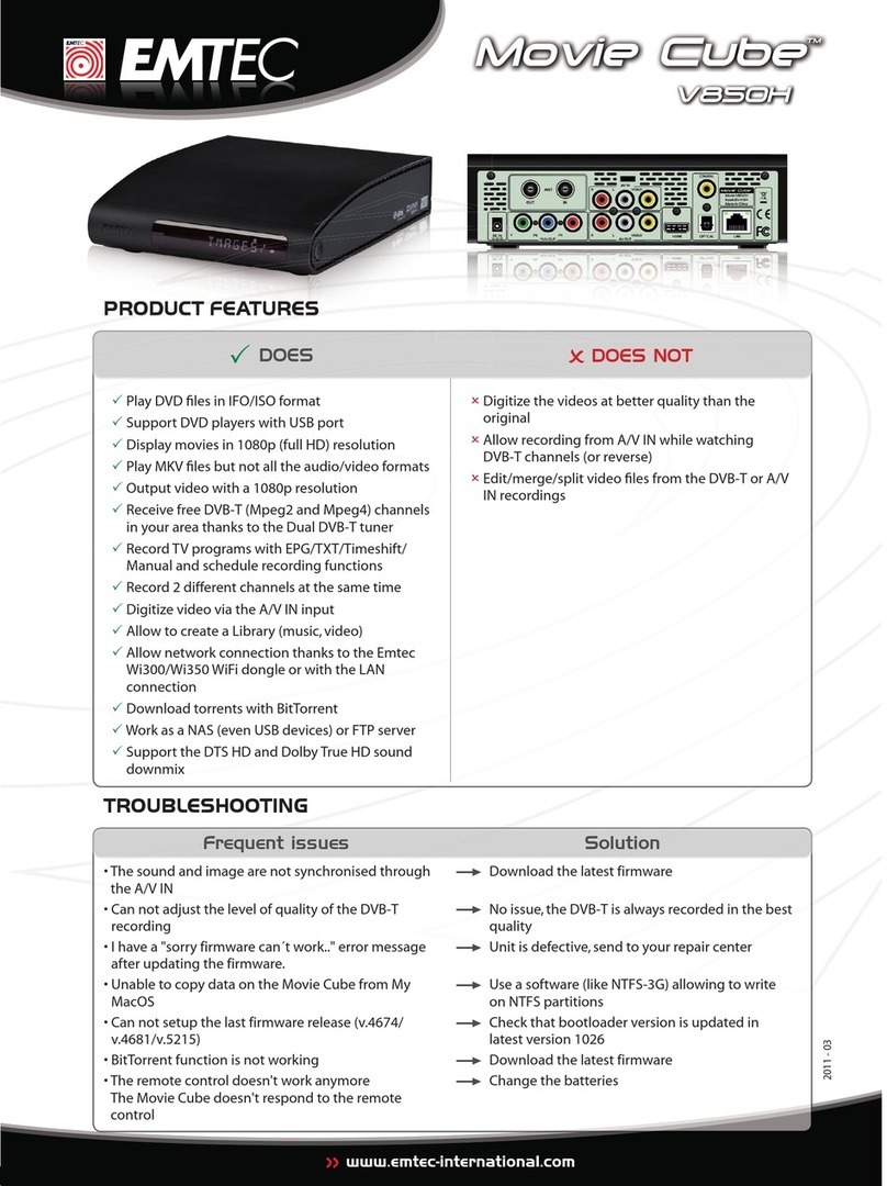 Emtec Movie Cube V850H Product features