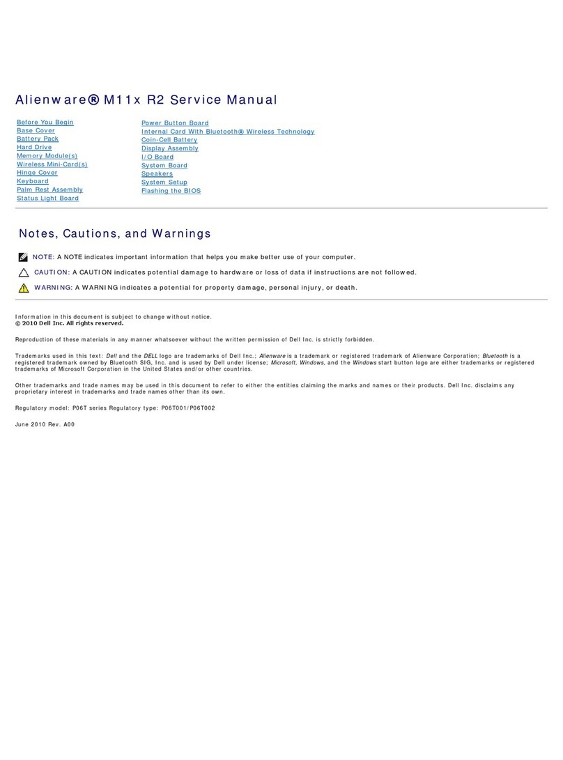 Dell Alienware M11xR2 User manual