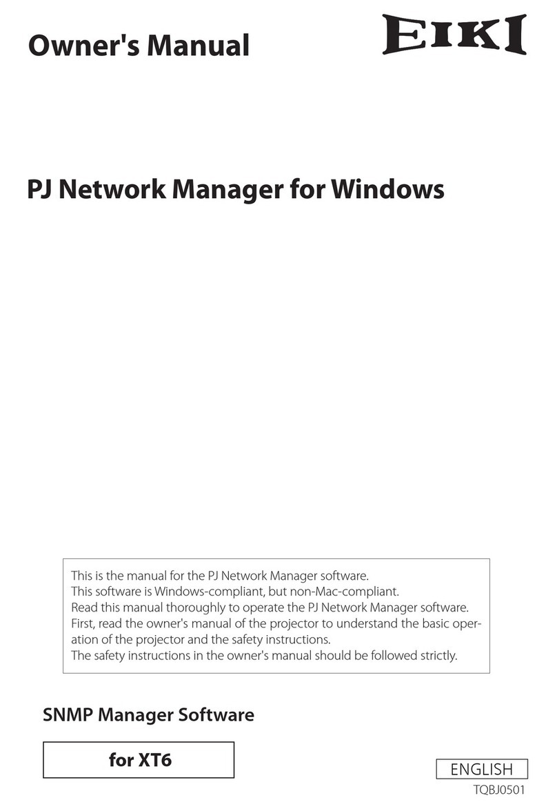 Eiki PJ Network Manager owner's manual