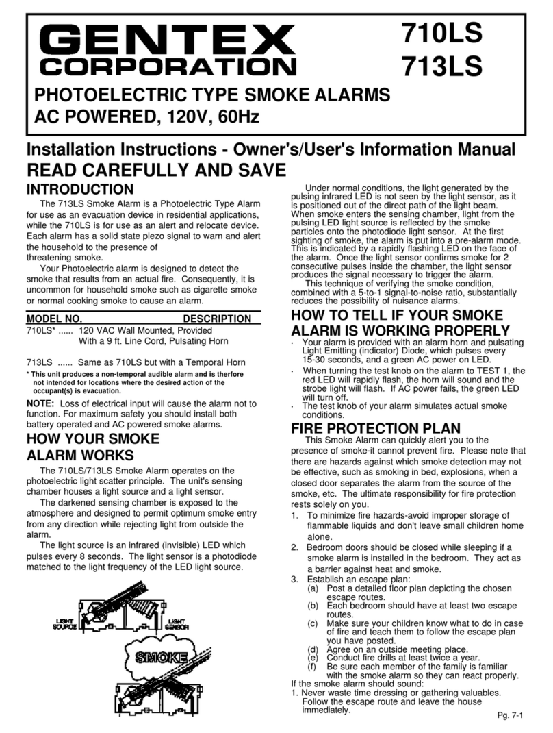 Gentex 710LS Installation and owner's manual