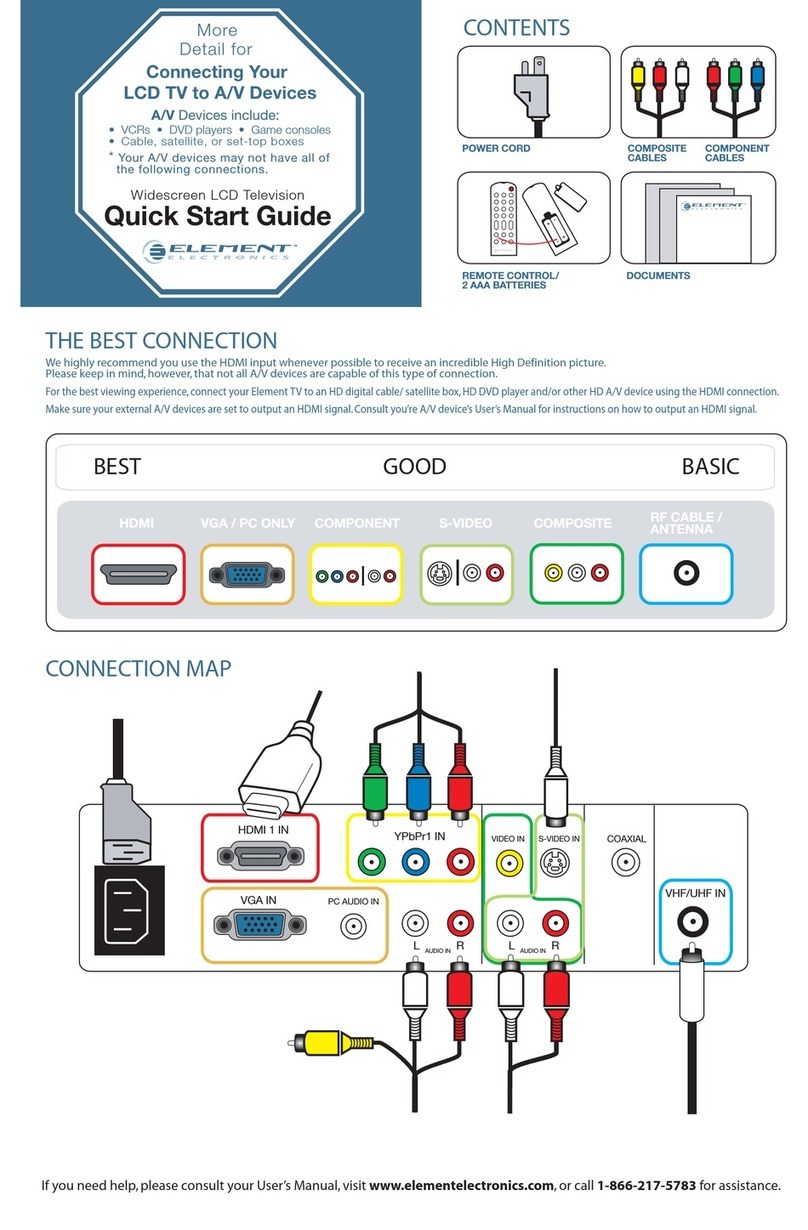 Element Connecting Your LCD TV to A/V Devices User manual