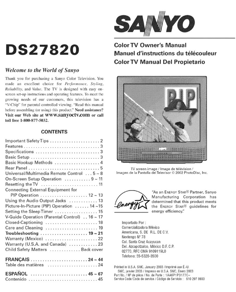 Sanyo DS27820 User manual