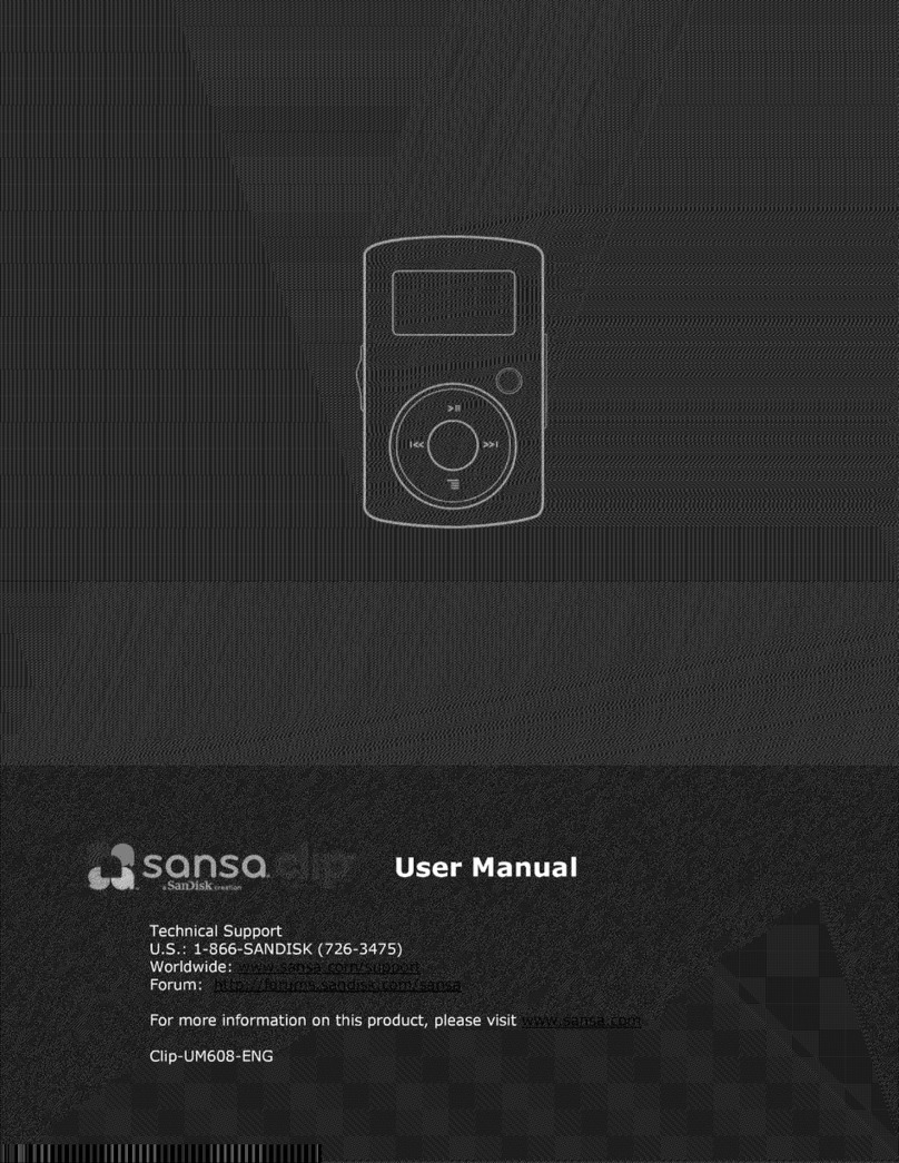 SanDisk Sansa Clip User manual SanDisk Sansa Clip User manual
