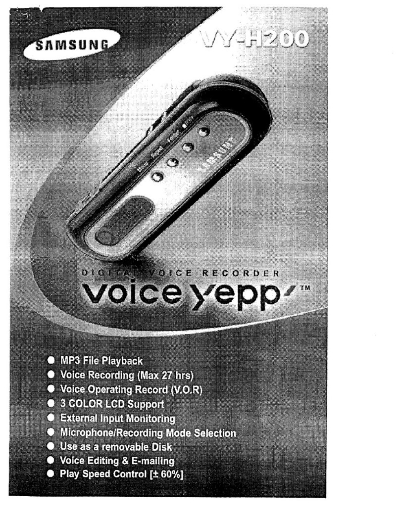 Samsung Voice Yepp VY-H200 User manual Samsung Voice Yepp VY-H200 User manual
