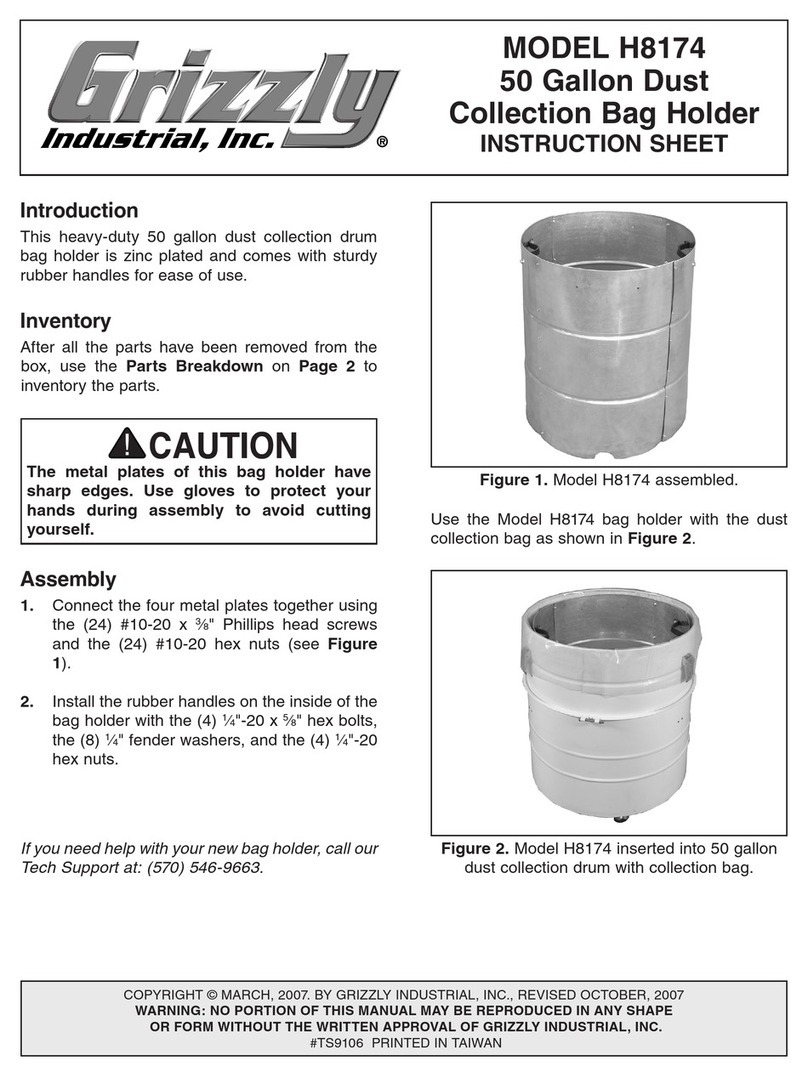 Grizzly H8174 instruction sheet