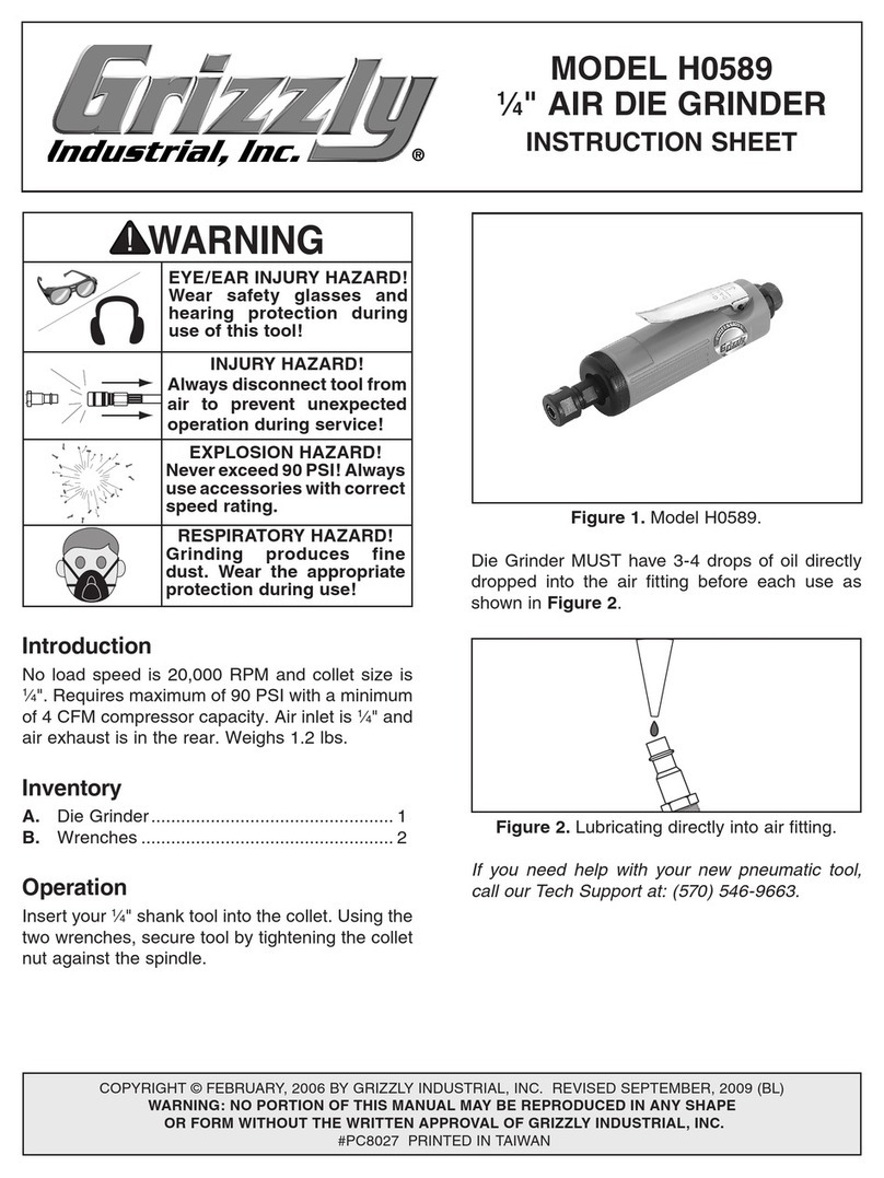 Grizzly H0589 instruction sheet