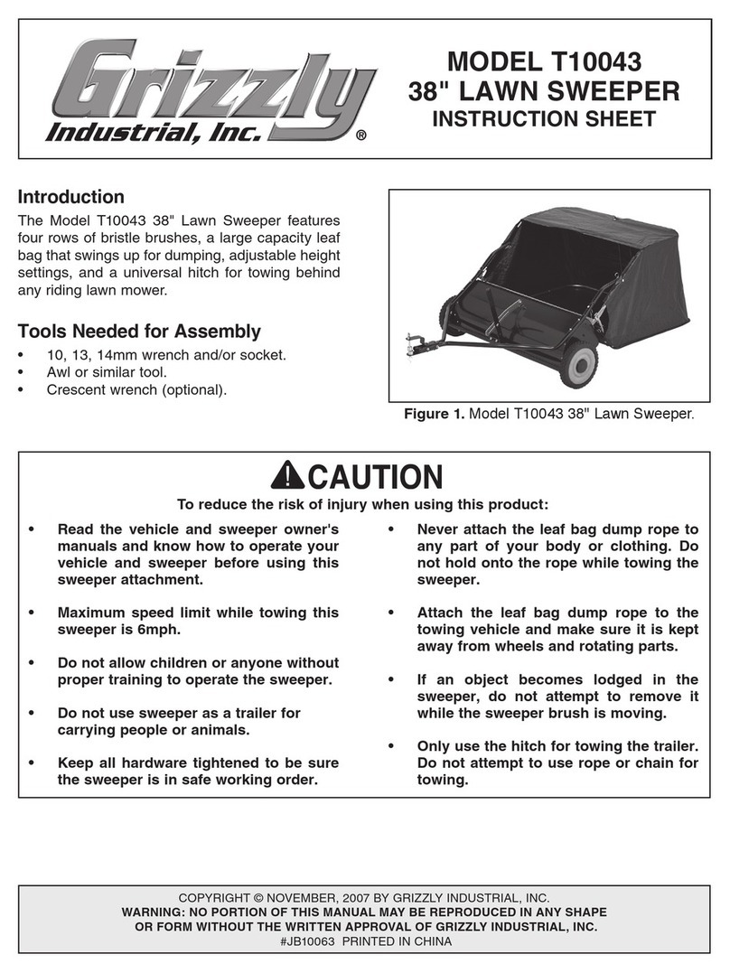 Grizzly T10043 instruction sheet