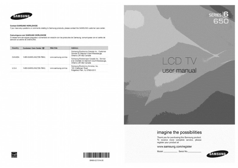 Samsung LN19B650 - 19" LCD TV user manual