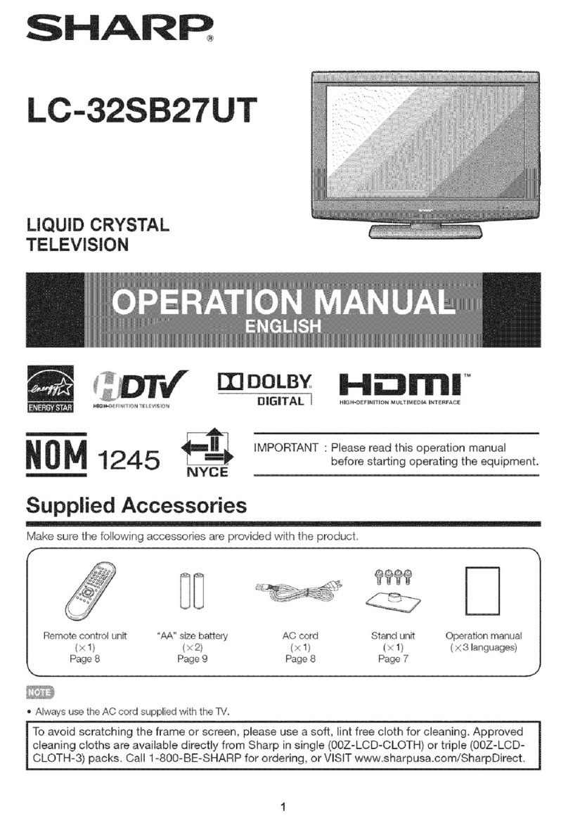 Sharp LC-32SB27UT User manual