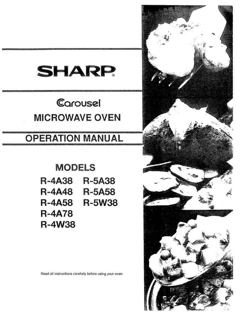 Sharp Carousel R-4A58 User manual