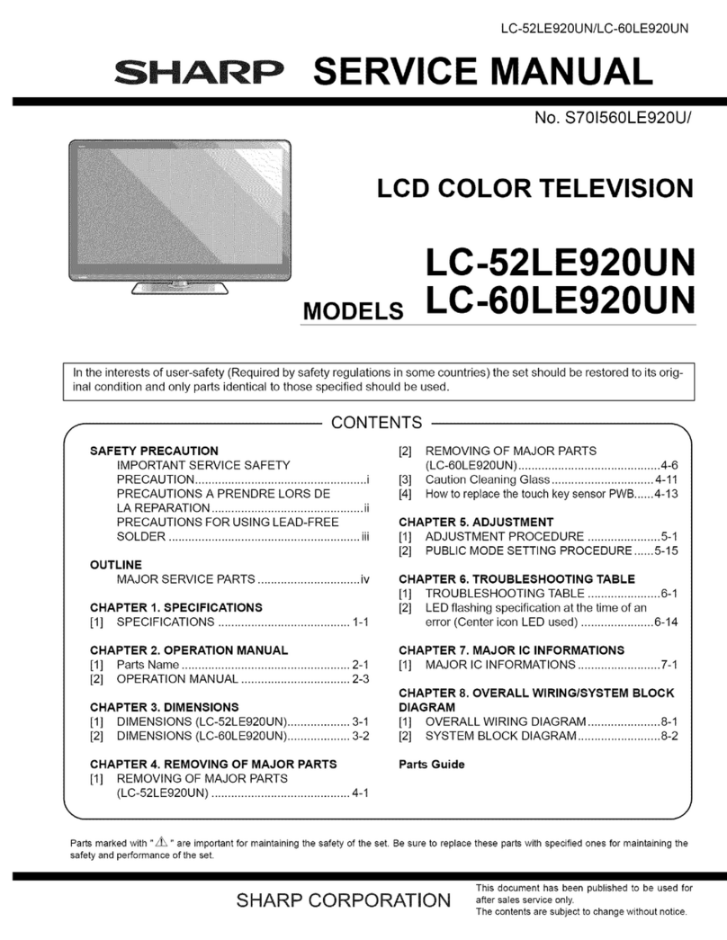 Sharp LC-60LE920UN User manual