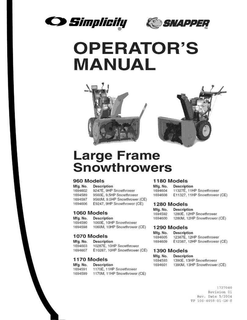 Simplicity 960 Operator's manual