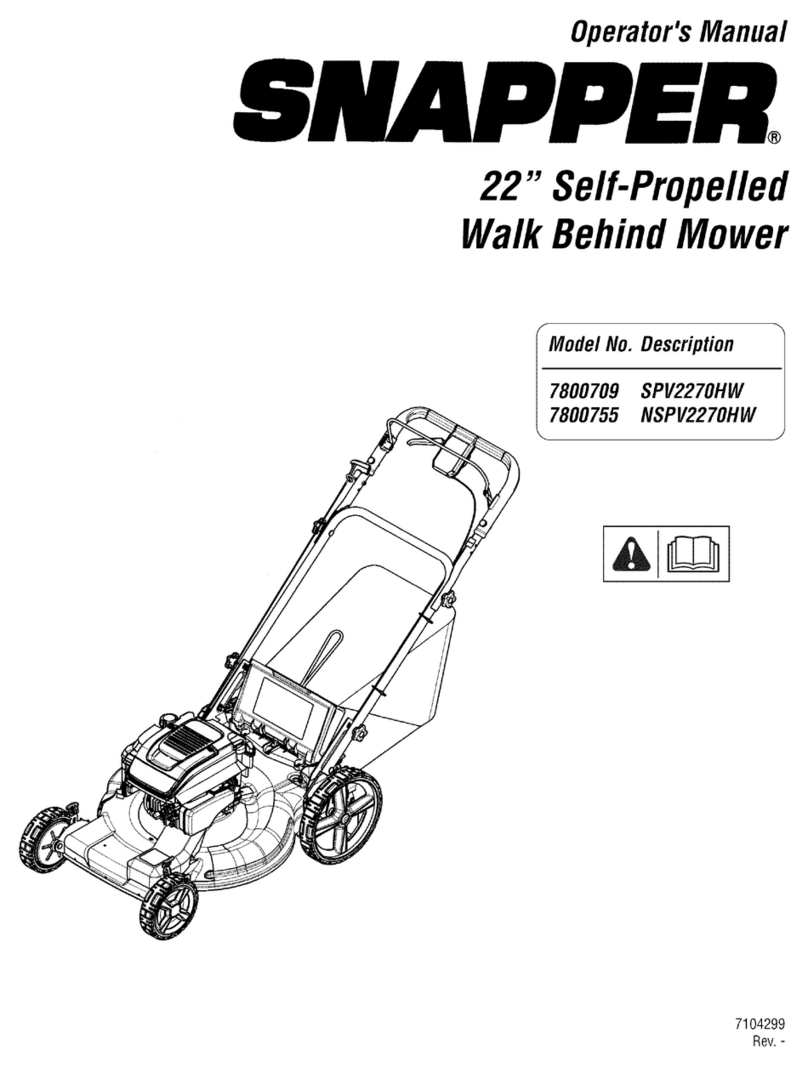 Snapper SPV2270HW Operator's manual