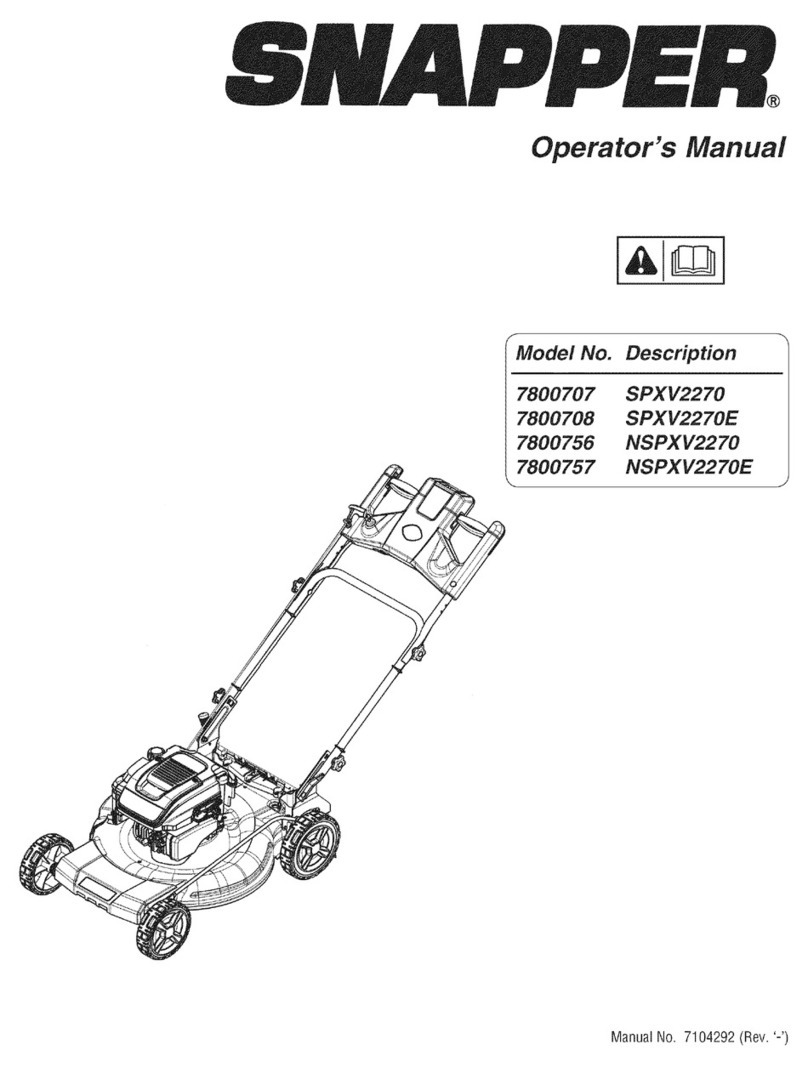 Snapper NSXPV2270E User manual