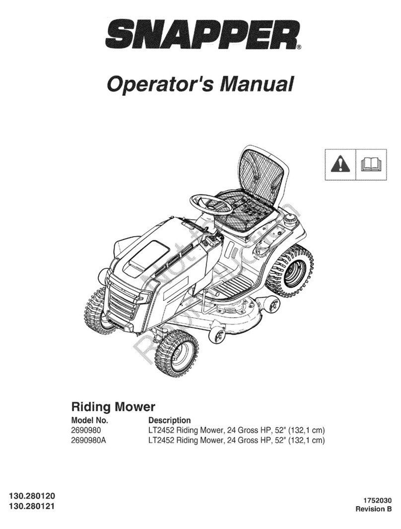 Snapper 2690980 User manual Snapper 2690980 User manual