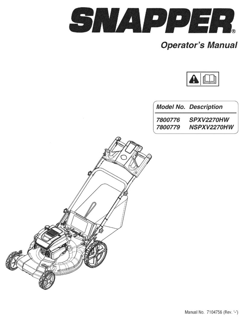 Snapper SPXV2270HW Operator's manual