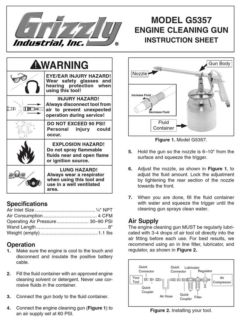 Grizzly G5357 instruction sheet