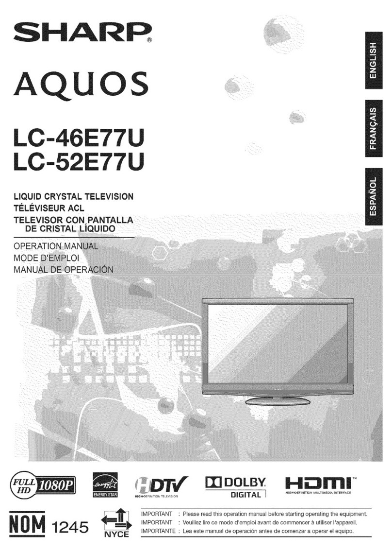 Sharp AQUOS LC-52E77U User manual