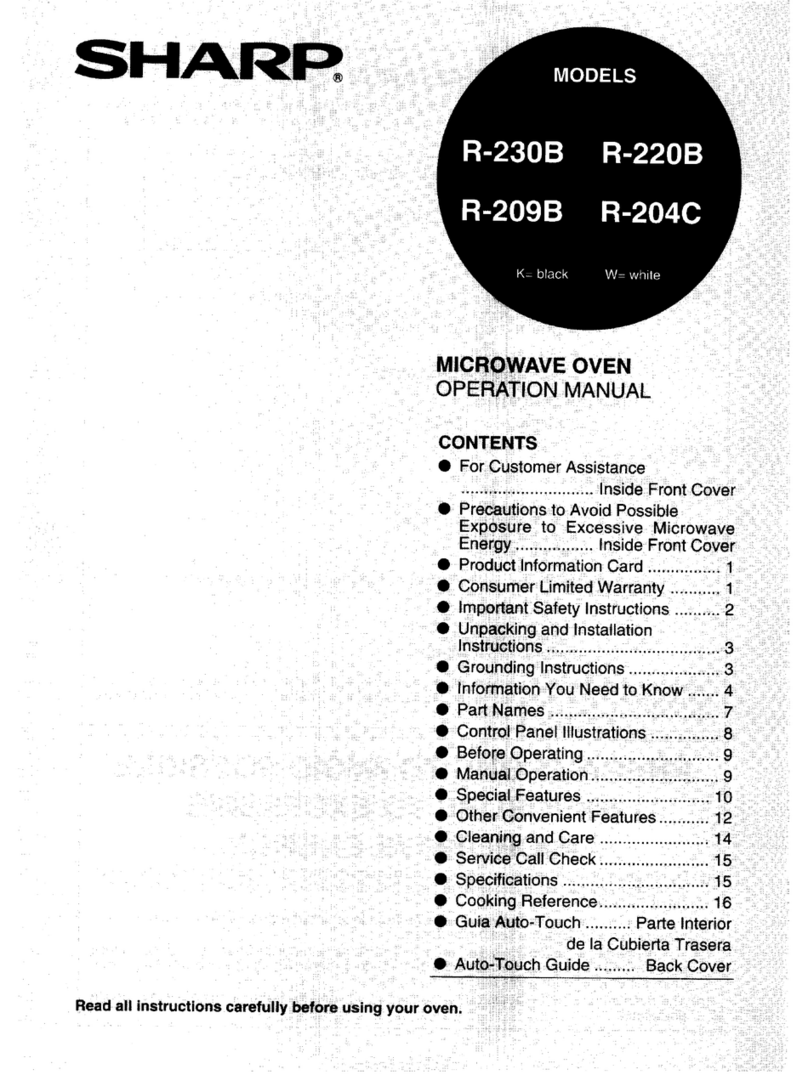 Sharp R-209B User manual Sharp R-209B User manual