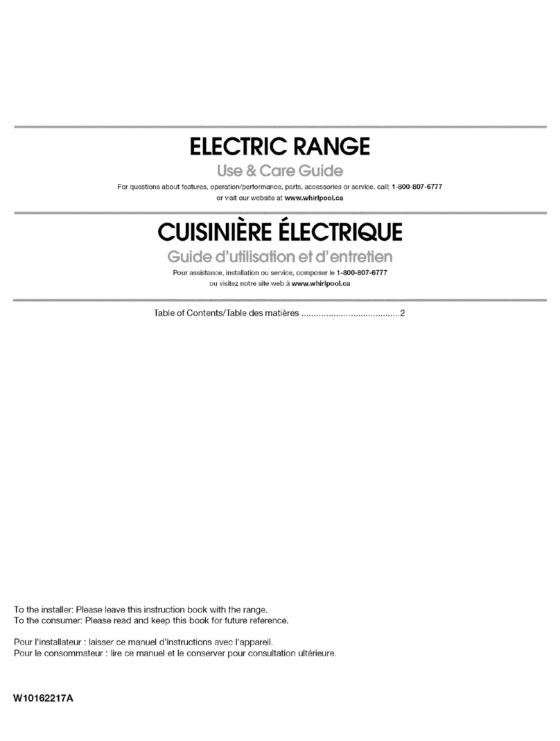 Whirlpool RME30101 Use & care guide