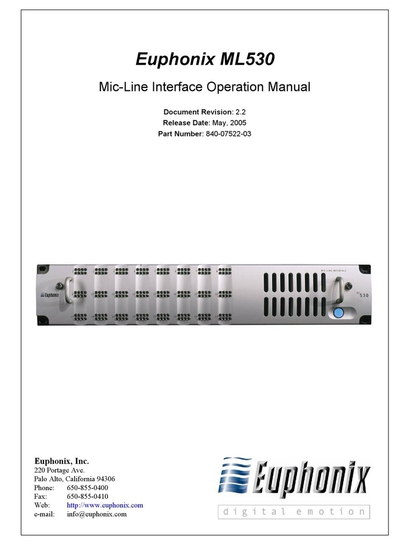 Euphonix ML530 Operation manual