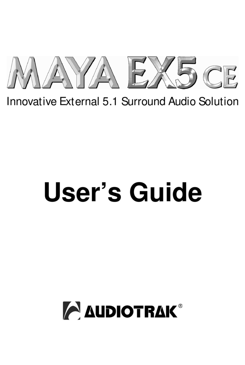 Audiotrak AUDIOTRAK MAYA EX5 CE user guide