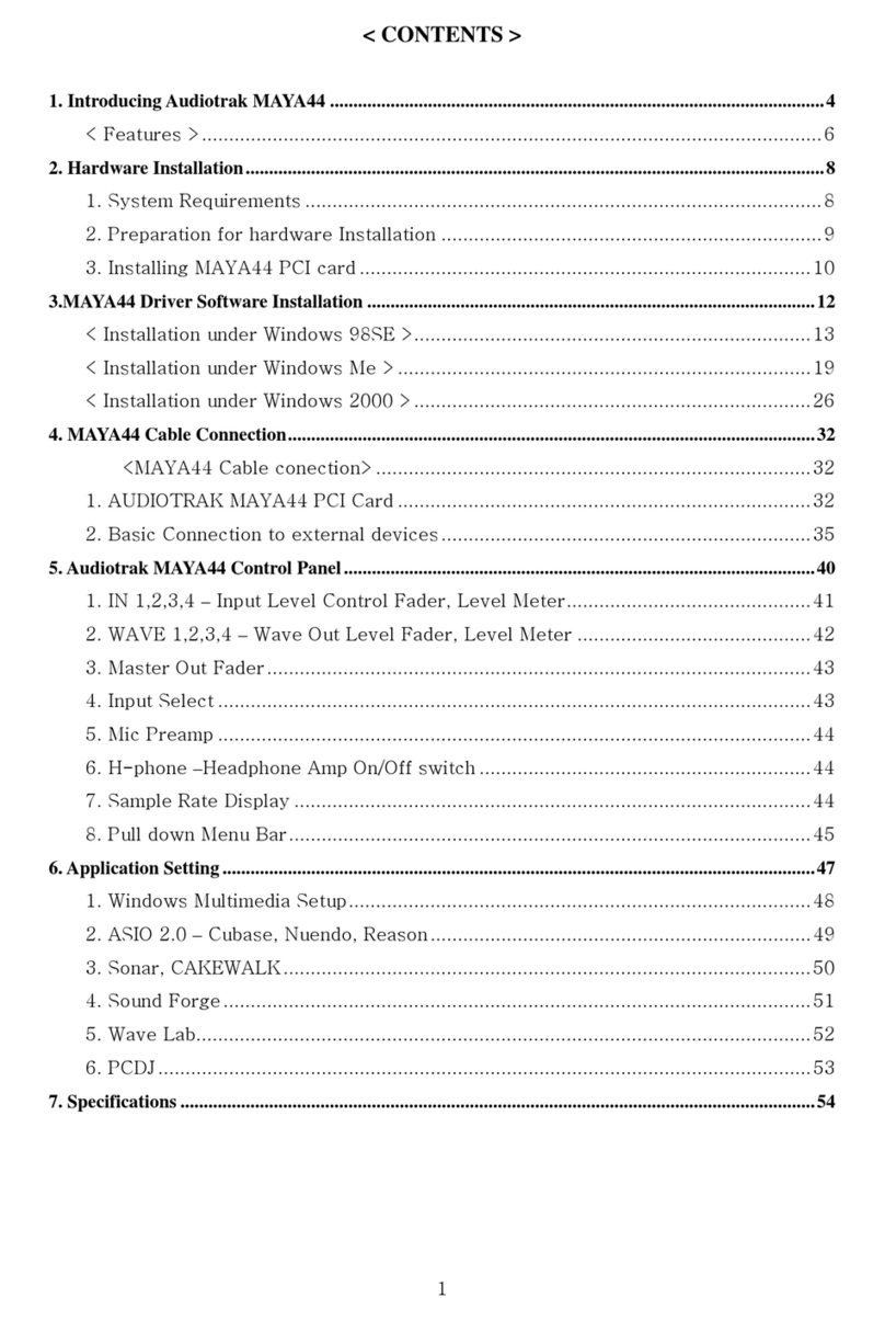 Audiotrak AUDIOTRAK MAYA44 manual