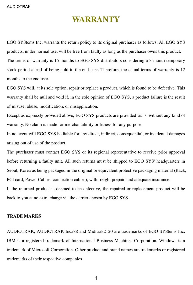 Audiotrak INCA88 manual