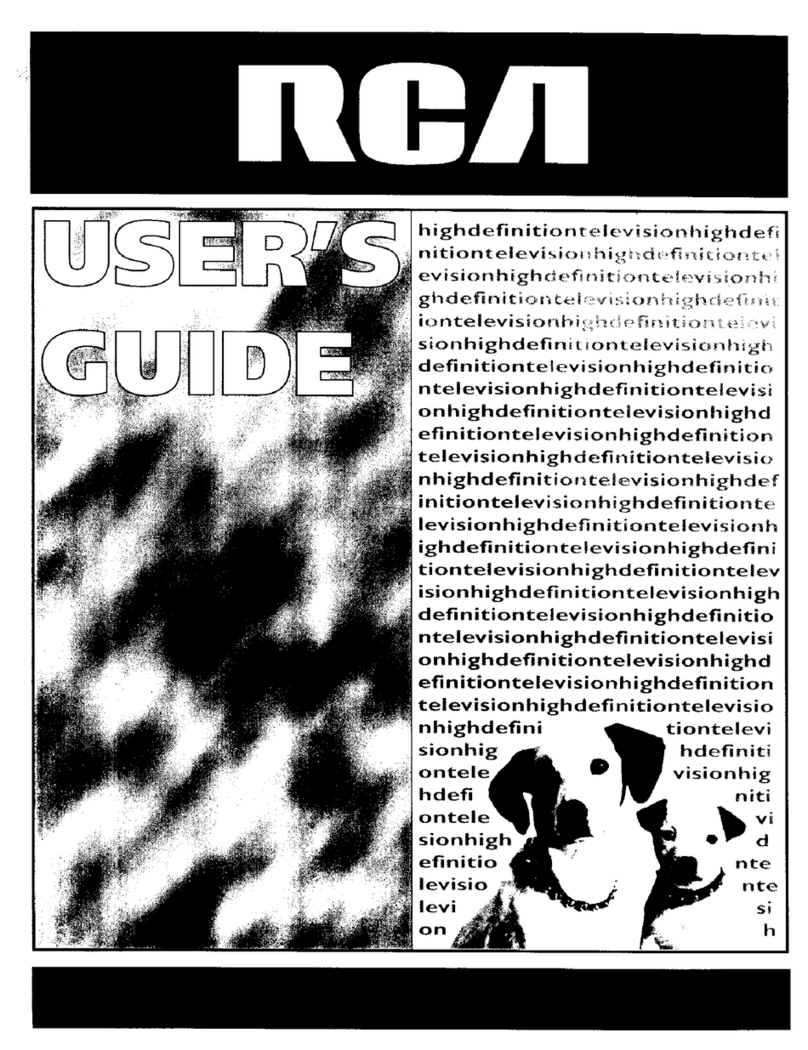 RCA F38310 - 38" 16:9 HDTV User manual RCA F38310 - 38" 16:9 HDTV User manual