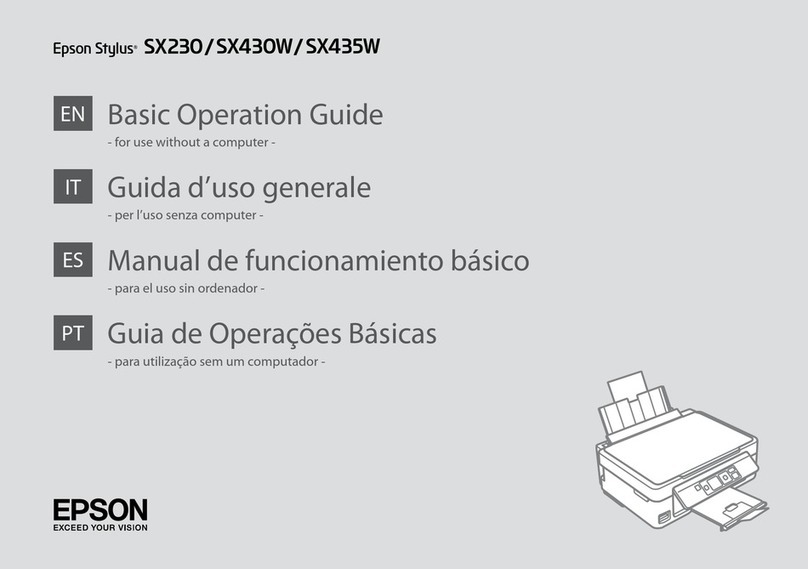 Epson Stylus SX230 Assembly instructions