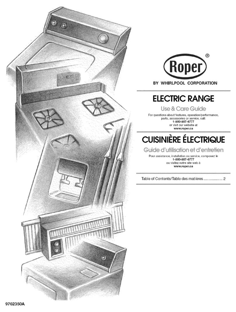 Roper RME30002 User manual