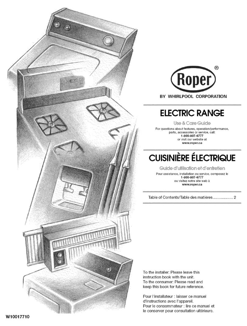 Roper RME30003 Use & care guide