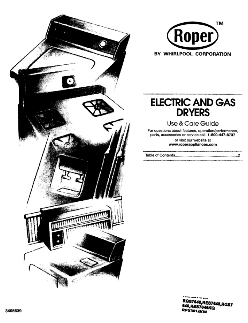 Roper RGS7646KQ1 Use & care guide