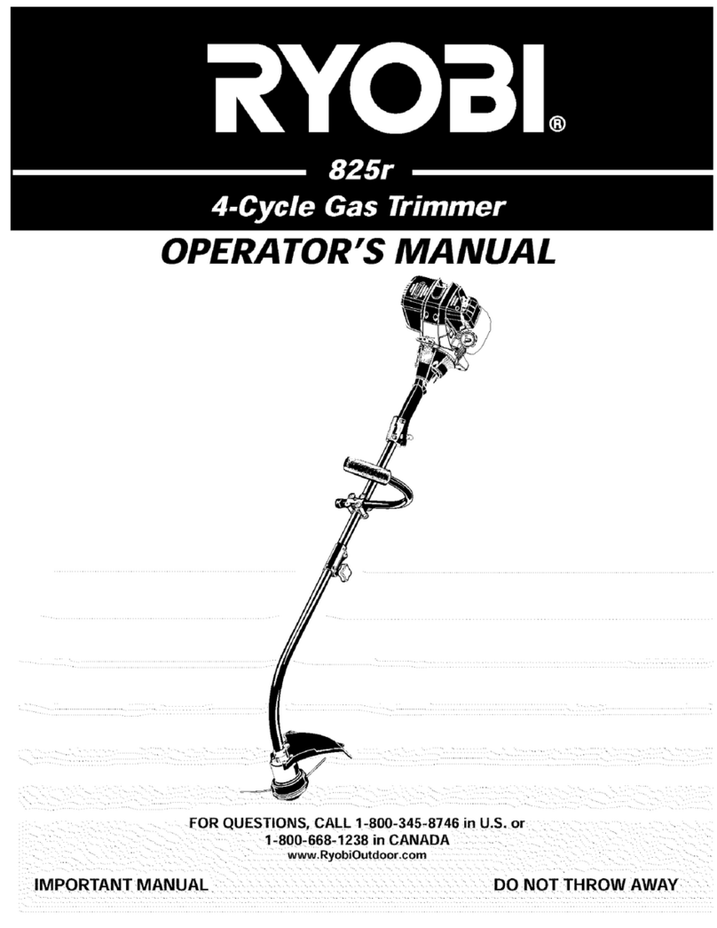Ryobi 825r Operator's manual