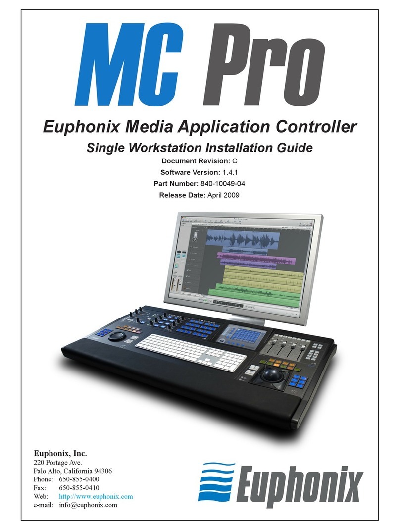Euphonix MC PRO installation guide