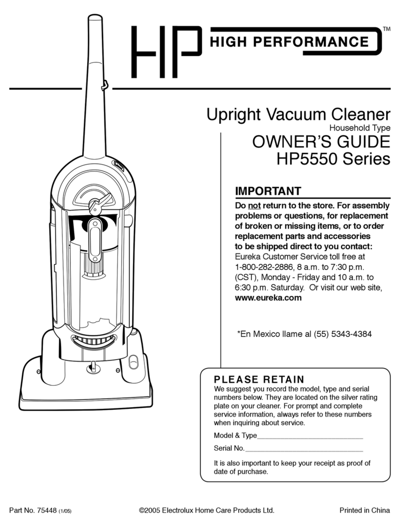 Eureka HP5550 Series User manual