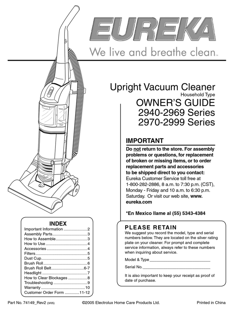 Eureka 2940  Series owner's guide