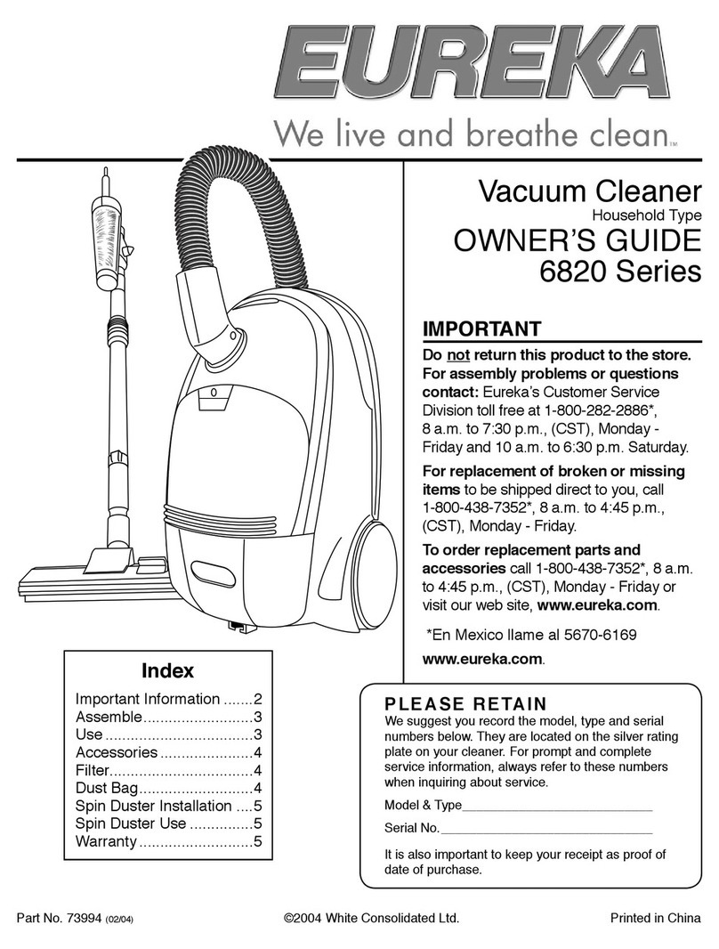 Eureka 6820 Series owner's guide
