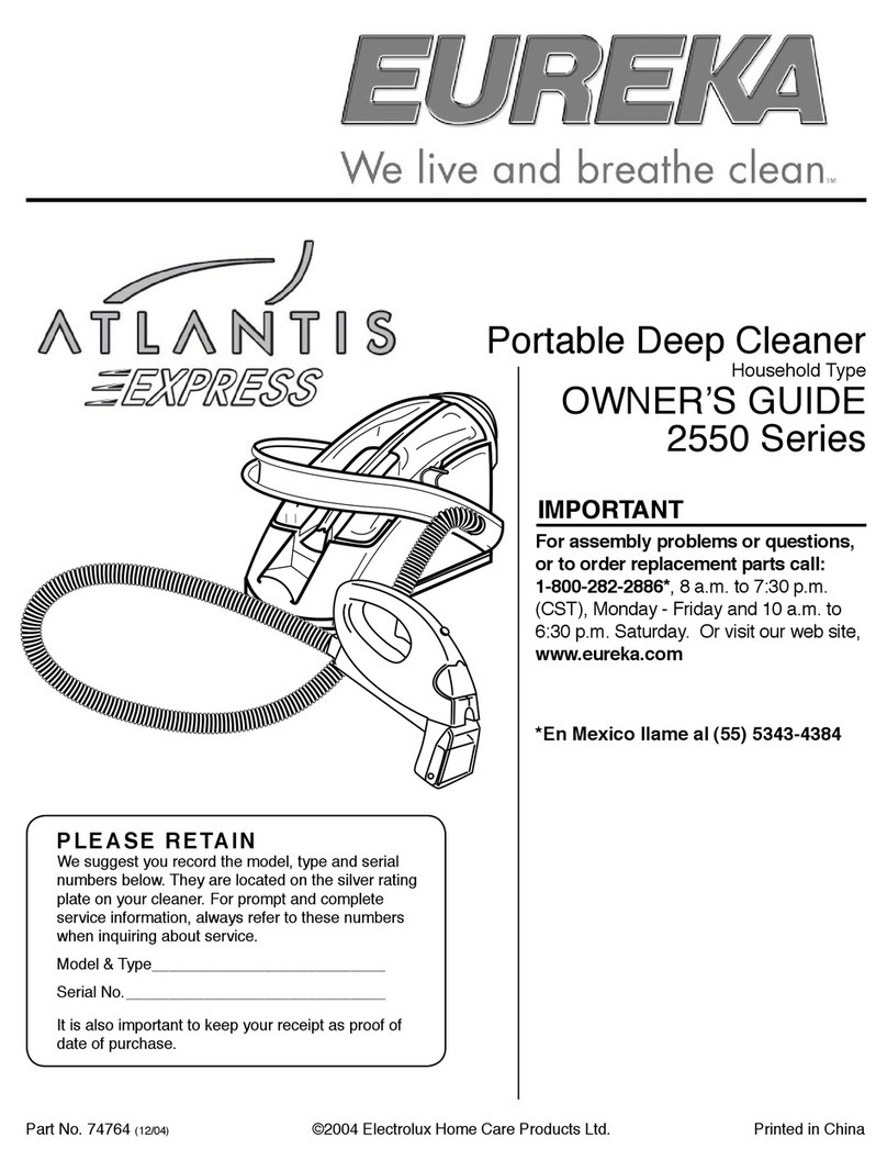 Eureka Atlantis Express 2550 Series owner's guide