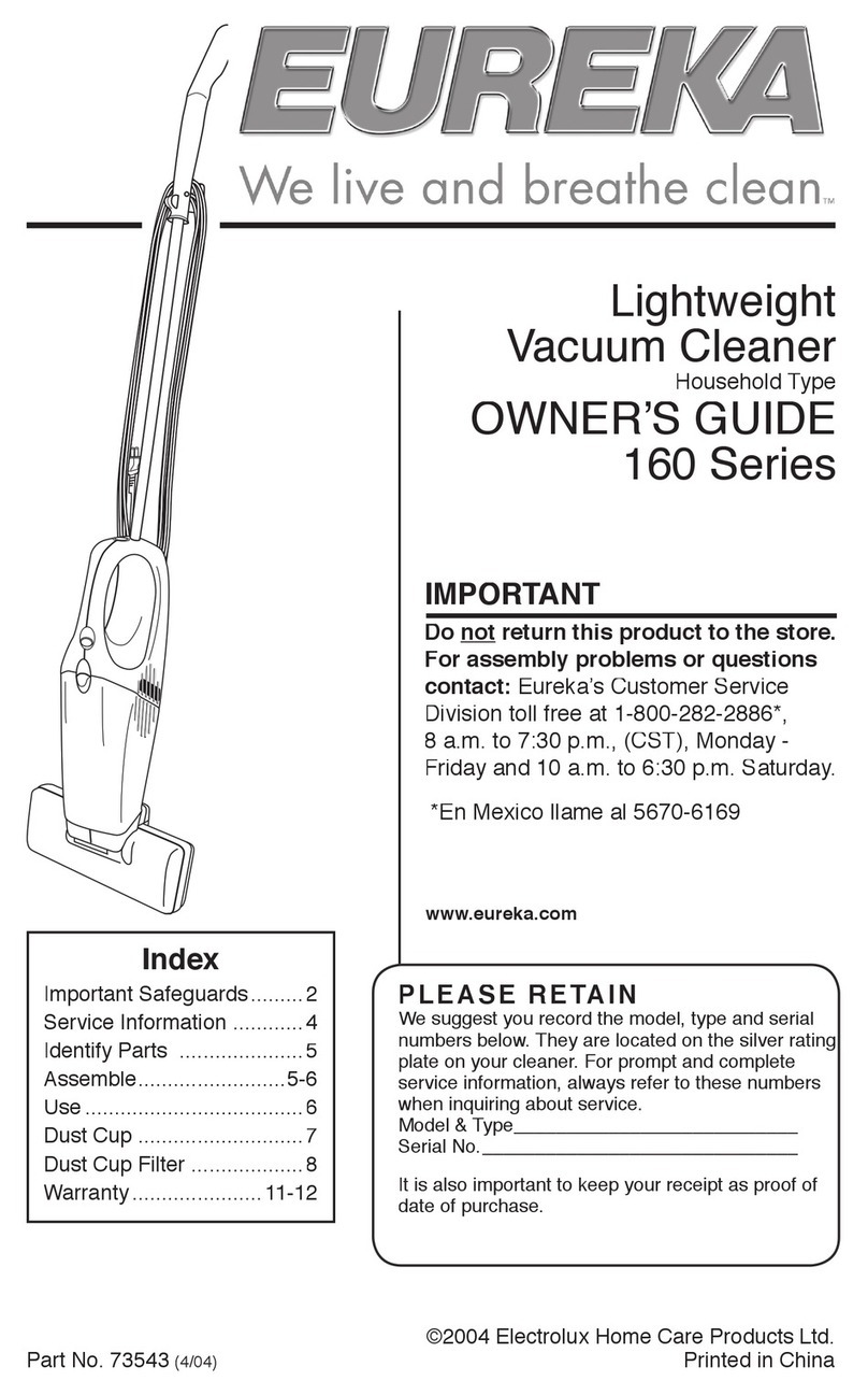 Eureka 160 Series User manual