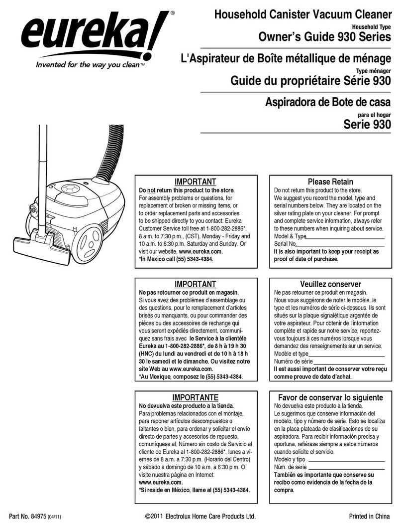 Eureka 930 Series User manual